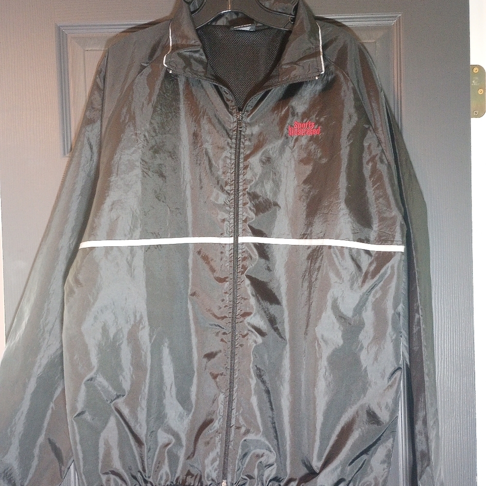 Vintage Sports Illustrated Windbreaker Jacket 90s Throwback Red Logo Men's Sz XL